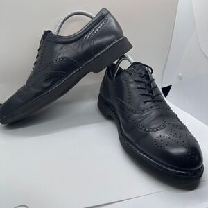 Rockport Wingtip Oxford Dress Shoes Leather Brogue Black Lace Up Size‎ 10